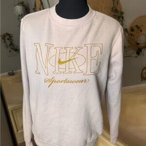 Nike women’s gold and white  Sweatshirt